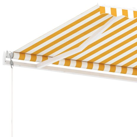 Luifel vrijstaand automatisch 350x250 cm geel en wit 7