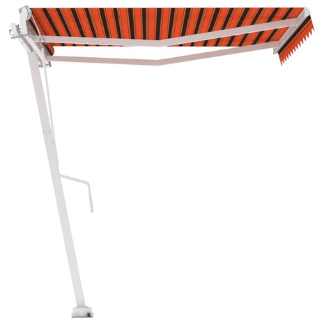 Luifel vrijstaand automatisch 350x250 cm oranje en bruin 2