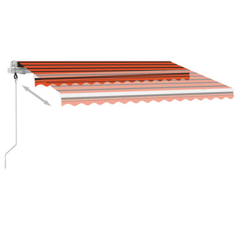 Luifel vrijstaand automatisch 350x250 cm oranje en bruin 6