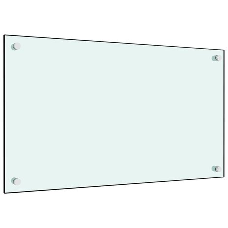 Spatscherm keuken 70x40 cm gehard glas wit 1