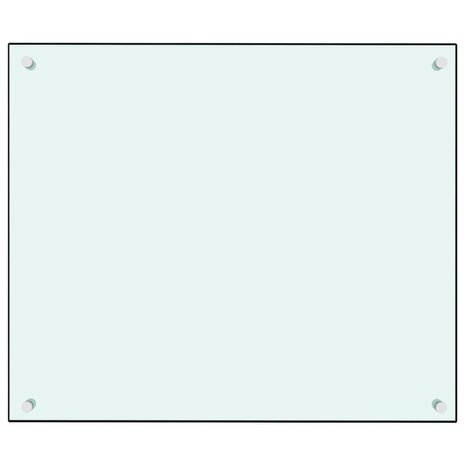 Spatscherm keuken 70x60 cm gehard glas wit 2