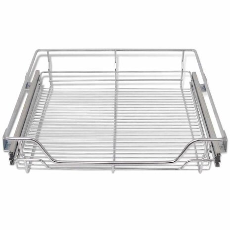 Draadmanden uittrekbaar 2 st 600 mm zilverkleurig  4