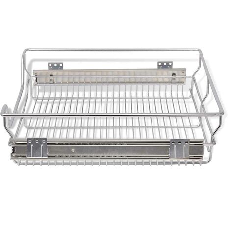 Draadmanden uittrekbaar 2 st 600 mm zilverkleurig  5