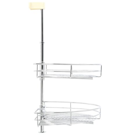 Draadmand keuken 2-laags 180 graden 75x38x80 cm zilverkleurig 7