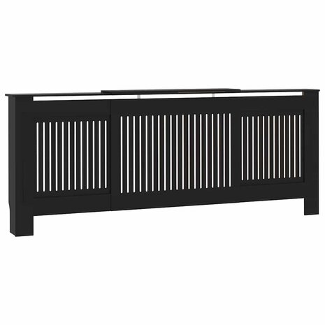 Radiatorombouw 205 cm MDF zwart 2
