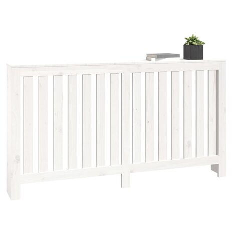 Radiatorombouw 153x19x84 cm massief grenenhout wit 4
