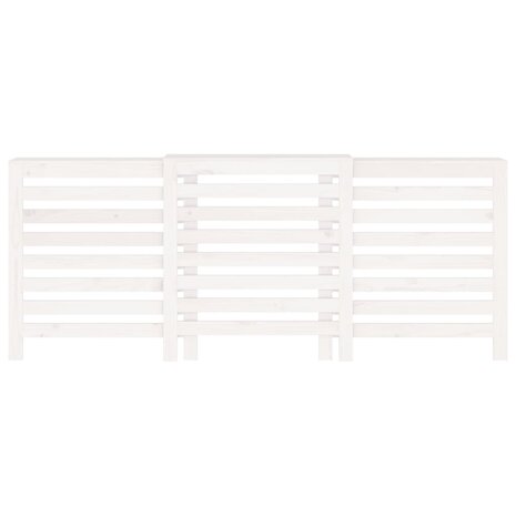 Radiatorombouw 210x21x85 cm massief grenenhout wit 5