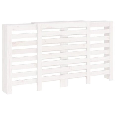 Radiatorombouw 210x21x85 cm massief grenenhout wit 7