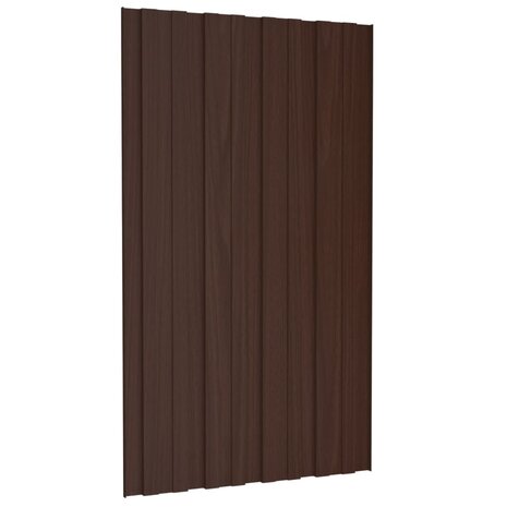 Dakpanelen 36 st 80x45 cm gegalvaniseerd staal bruin 4