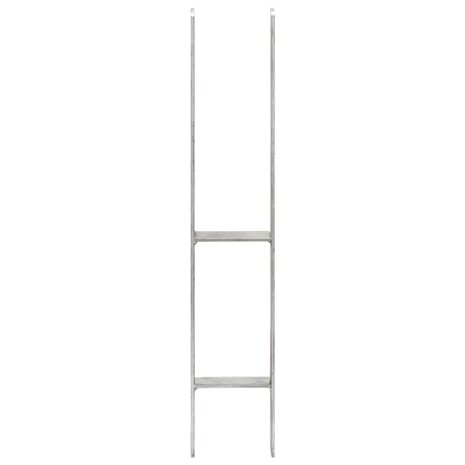 Grondankers 6 st 10x6x60 cm gegalvaniseerd staal zilverkleurig 3