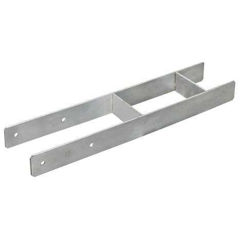 Grondankers 6 st 12x6x60 cm gegalvaniseerd staal zilverkleurig 2