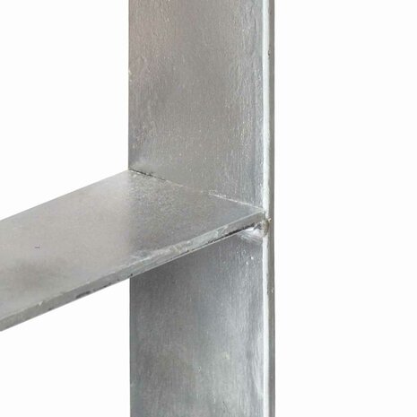 Grondankers 6 st 12x6x60 cm gegalvaniseerd staal zilverkleurig 6