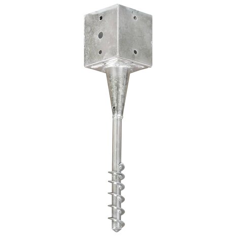 Grondpinnen 6 st 12x12x56 cm gegalvaniseerd staal zilverkleurig 2