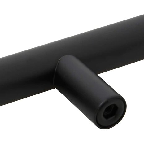 Handvatten 10 st 64 mm roestvrij staal zwart 9