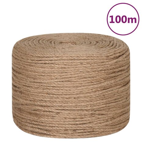 Touw 100 m lang 4 mm dik jute 2