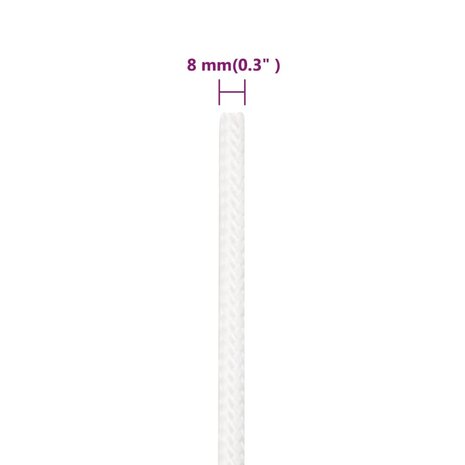 Boottouw 8 mm 25 m polypropyleen volwit 6