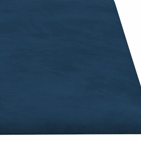Wandpanelen 12 st 1,08 m² 60x15 cm fluweel blauw 6