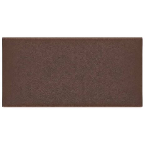 Wandpanelen 12 st 0,54 m² 30x15 cm kunstleer bruin 3