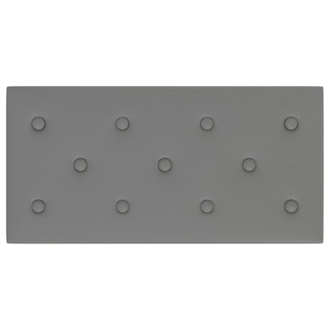Wandpanelen 12 st 2,16 m² 60x30 cm kunstleer grijs 5