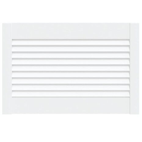 Kastdeur met lamellen 39,5x59,4 cm massief grenenhout wit 2