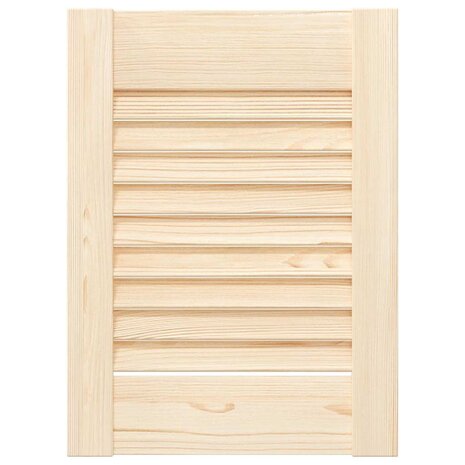 Kastdeuren met lamellen 4 st 39,5x29,5 cm massief grenenhout 5