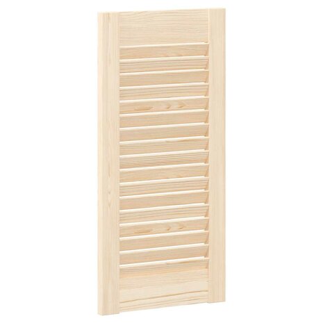 Kastdeuren met lamellen 2 st 61,5x29,5 cm massief grenenhout 8