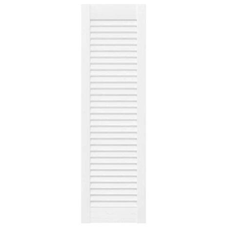 Kastdeuren louvredesign 2 st 99x29,5 cm wit 4