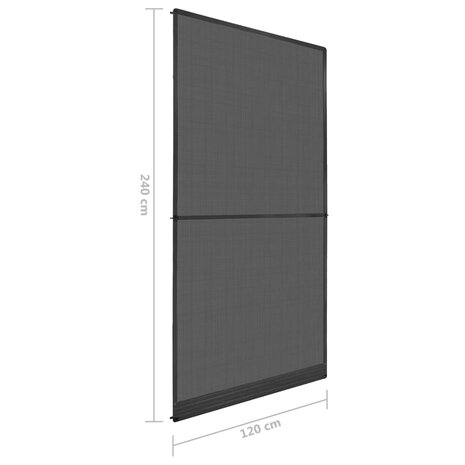 Hordeur met scharnieren 120x240 cm antraciet 9