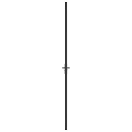 Binnendeur 102,5x201,5 cm matglas en aluminium zwart 4