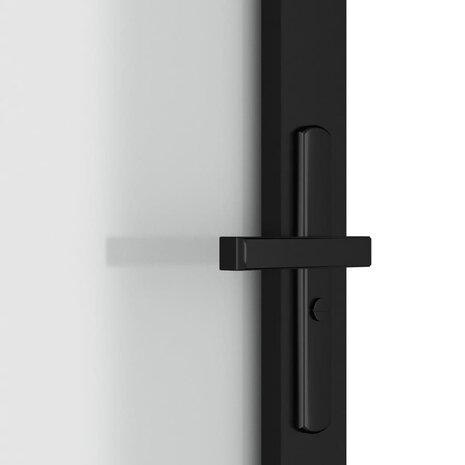 Binnendeur 102,5x201,5 cm matglas en aluminium zwart 5