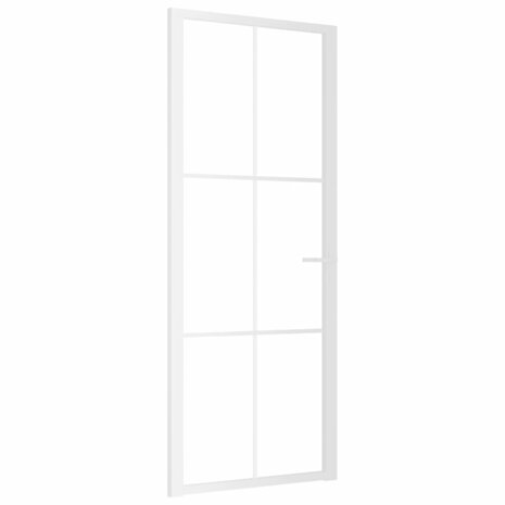 Binnendeur 83x201,5 cm ESG-glas en aluminium wit 2