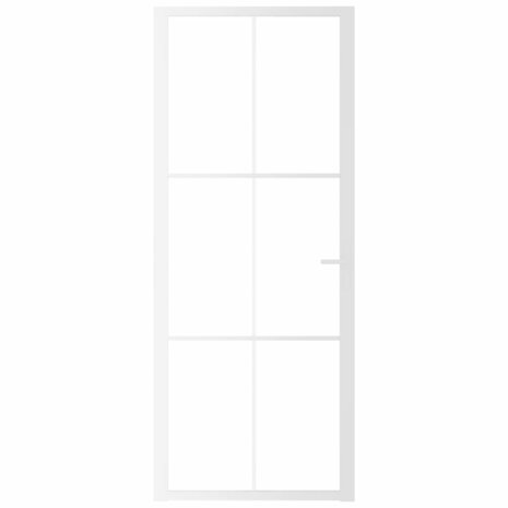 Binnendeur 83x201,5 cm ESG-glas en aluminium wit 3