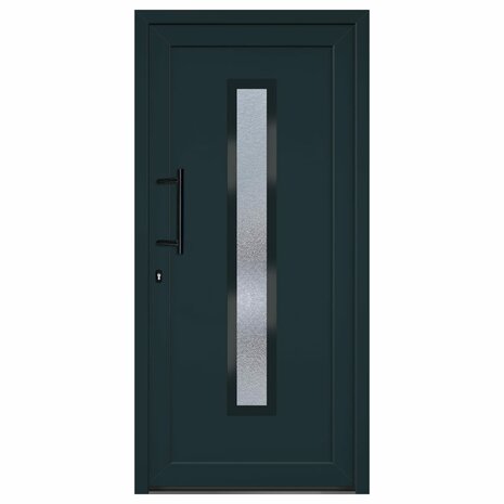 Voordeur 98x200 cm PVC antracietkleurig 3