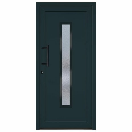 Voordeur 98x208 cm PVC antracietkleurig 3