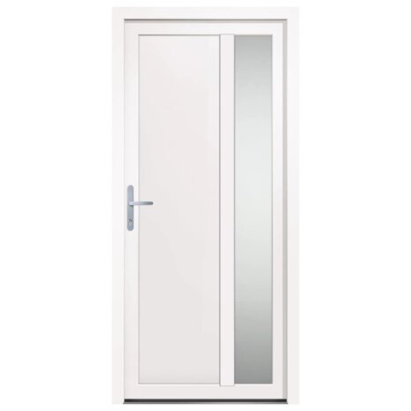 Voordeur 98x208 cm PVC wit 3
