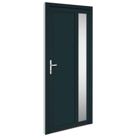 Voordeur 98x208 cm PVC antracietkleurig 2
