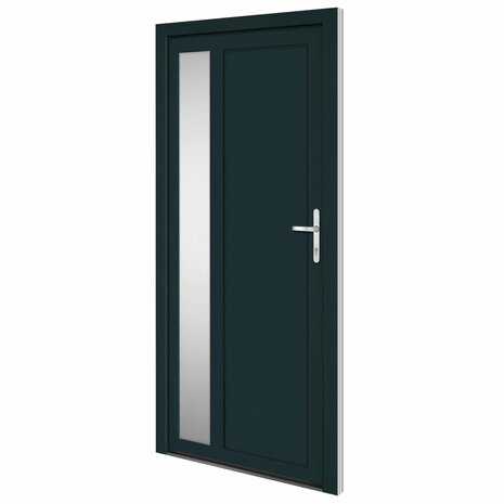 Voordeur 98x200 cm PVC antracietkleurig 2