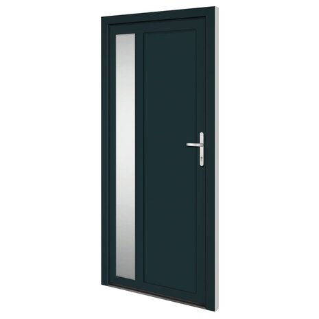 Voordeur 98x208 cm PVC antracietkleurig 2