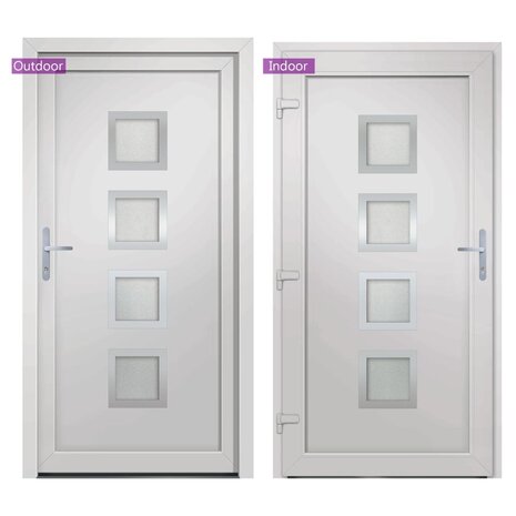 Voordeur 98x190 cm PVC wit 5