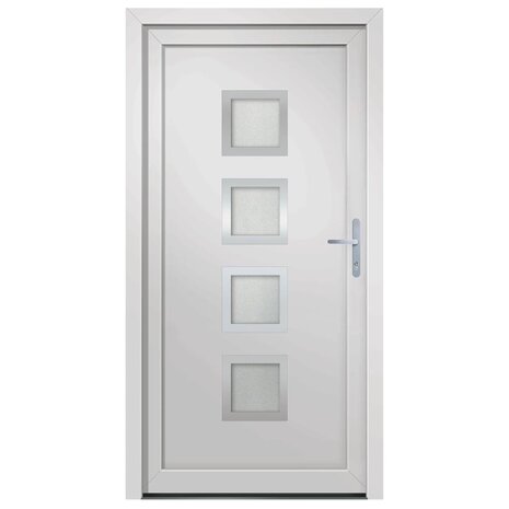 Voordeur 108x208 cm PVC wit 3