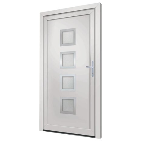 Voordeur 108x208 cm PVC wit 4