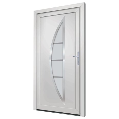 Voordeur 98x208 cm PVC wit 4