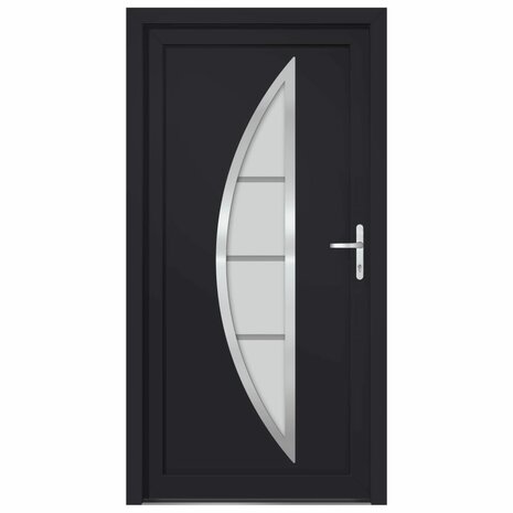 Voordeur 98x190 cm PVC antracietkleurig 3