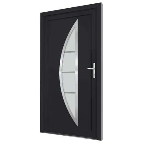 Voordeur 98x190 cm PVC antracietkleurig 4