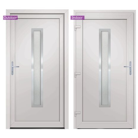 Voordeur 108x200 cm PVC wit 6
