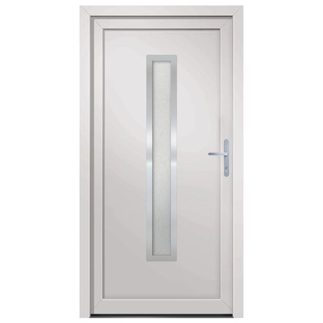 Voordeur 108x208 cm PVC wit 3