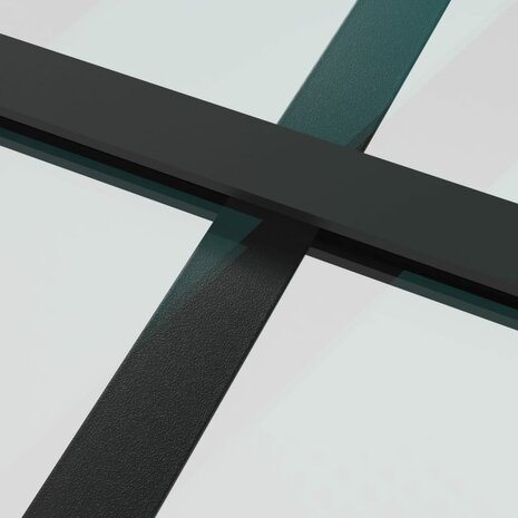 Schuifdeur 90x205 cm aluminium en ESG-glas zwart 5