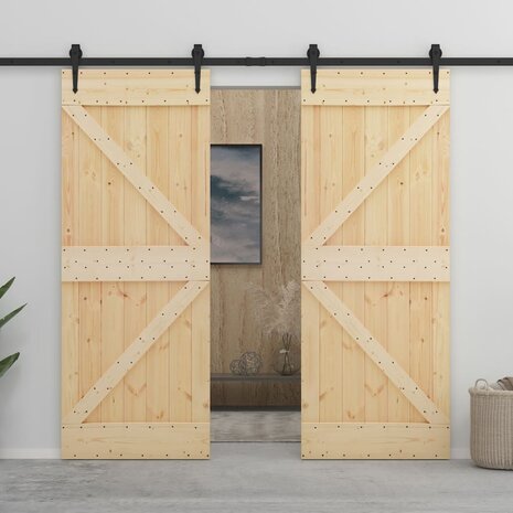 Deur 80x210 cm massief grenenhout 7
