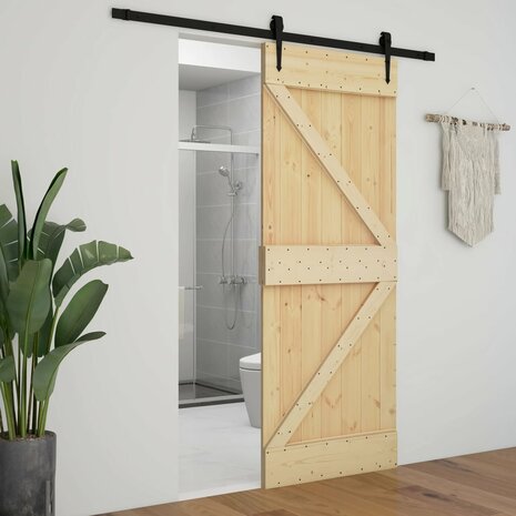 Deur 90x210 cm massief grenenhout 8