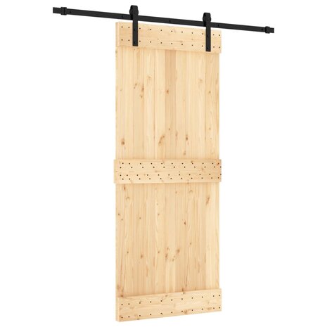 Schuifdeur met beslag 85x210 cm massief grenenhout 2